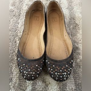 Frye studded ballet flats size 10